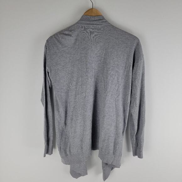Michael Kors Zip Shoulder Fly Away Cardigan Gray Long Sleeve Gray Size S - Picture 6 of 6